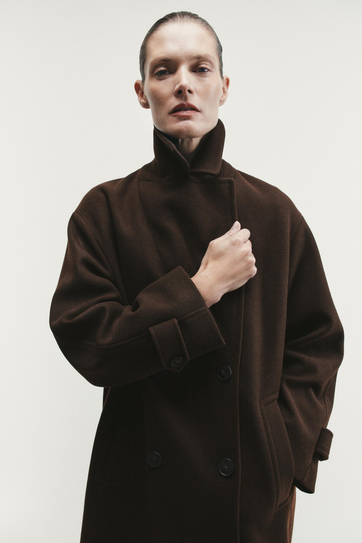 Chocolate Coat Oversized Fit