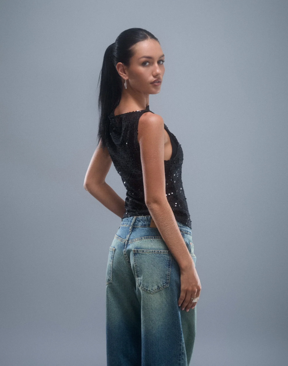 ZAYALO™ ⎹ Nude BLACK Top